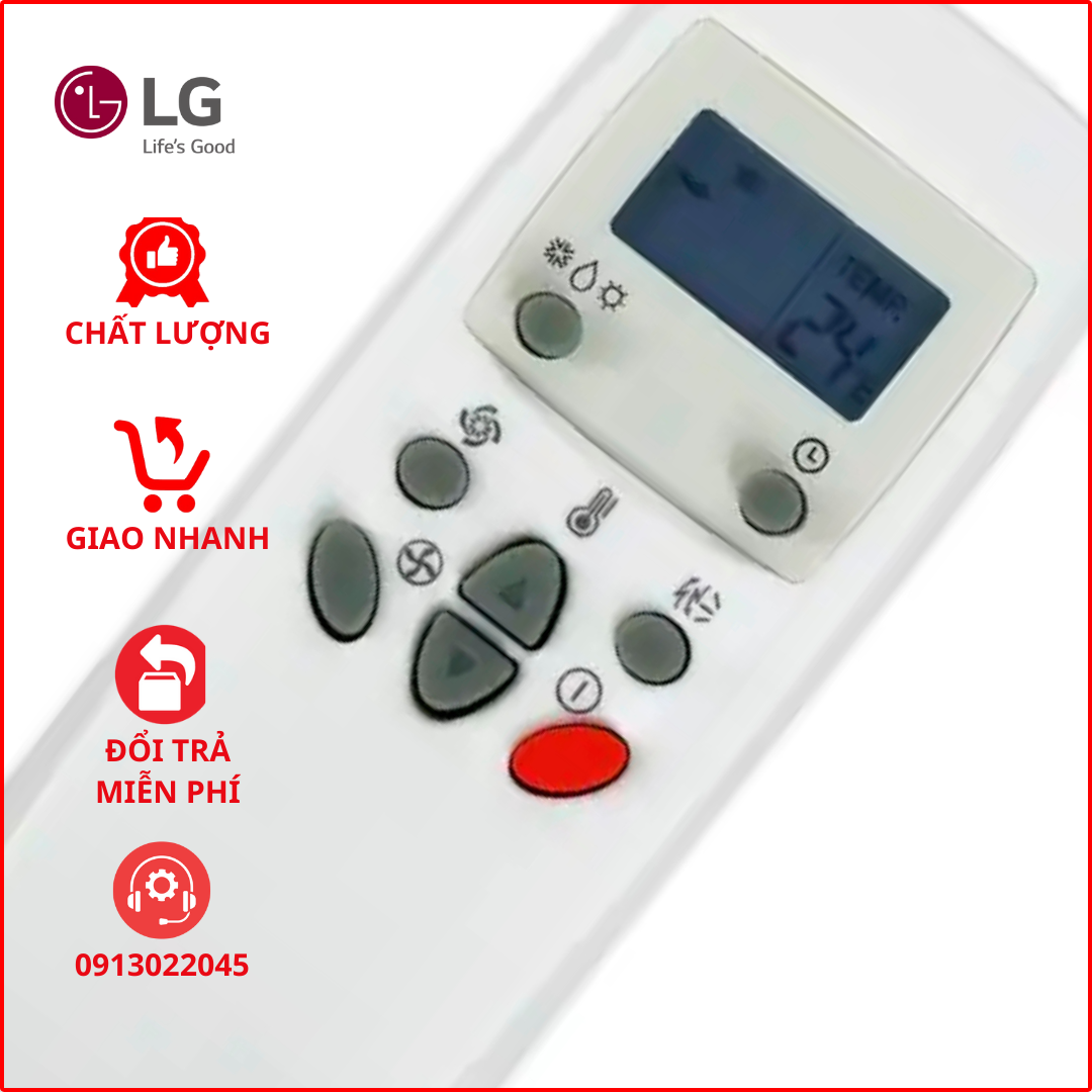 Điều khiển điều hòa máy lạnh LG (loại 8 nút).