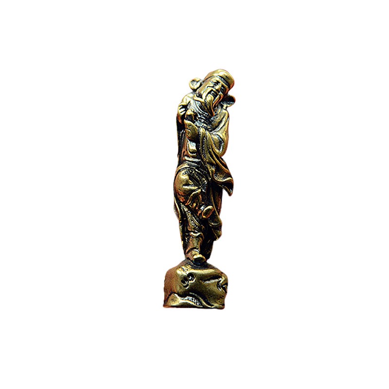 Tượng đồng mini Thần Tài, tượng đồng phong thủy Decor Việt