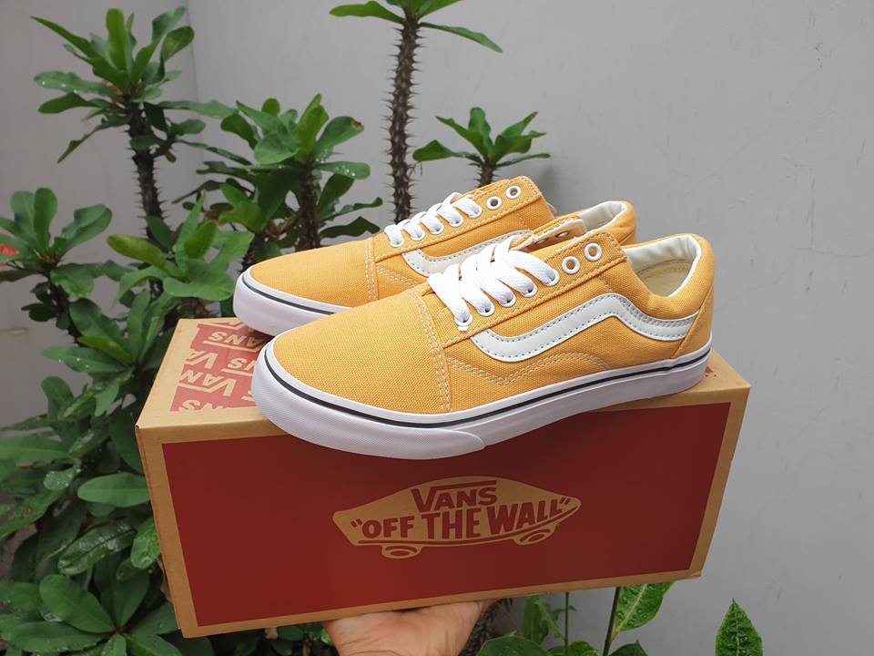 [SALE] Giày Vans Old Skool Màu Vàng  Trắng