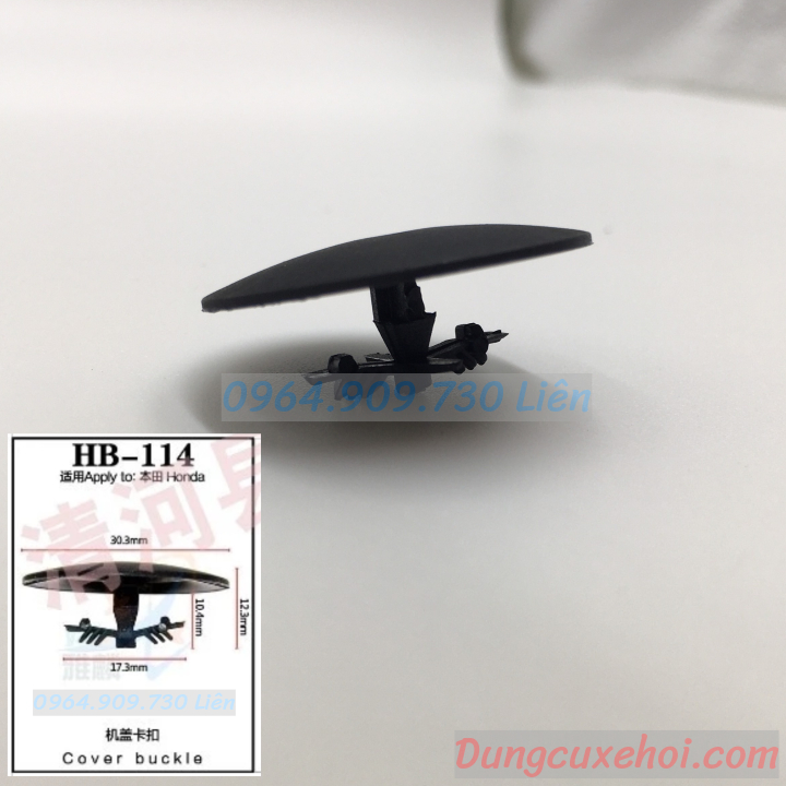 Bộ 20 đinh tán, chốt vít nở vit Nhựa Loại 1 cho xe hơi ô tô honda Nhựa Nylon Polyme HB114