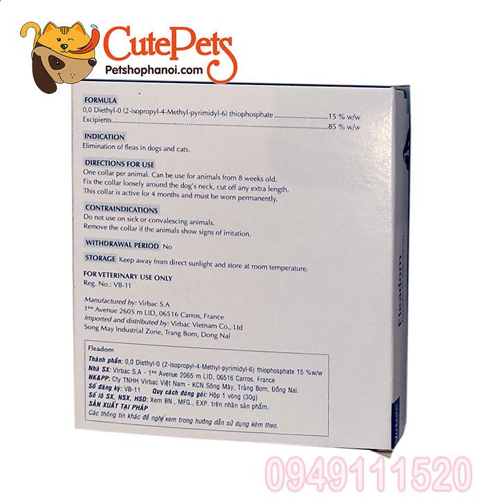 [HOÀN TIỀN 10%]Vòng cổ chống rận Fleadom Virbac - CutePets