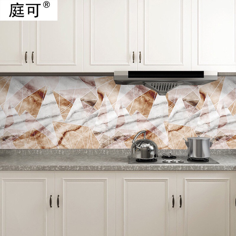 3 Mét Decal Dán Bếp 60cm Rộng Tráng Nhôm Chịu Nhiệt Có Keo - ĐÁ HOA CƯƠNG