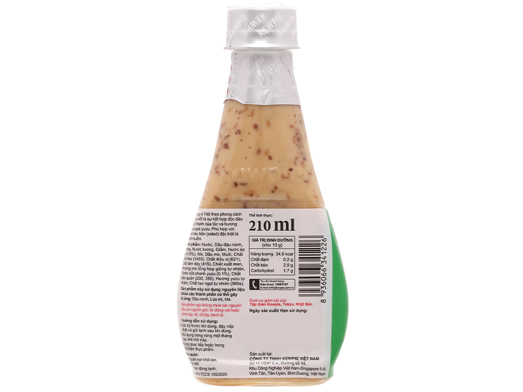 [Siêu thị WinMart] - Nước xốt KEWPIE mè rang Yuzu Tắc 210ml