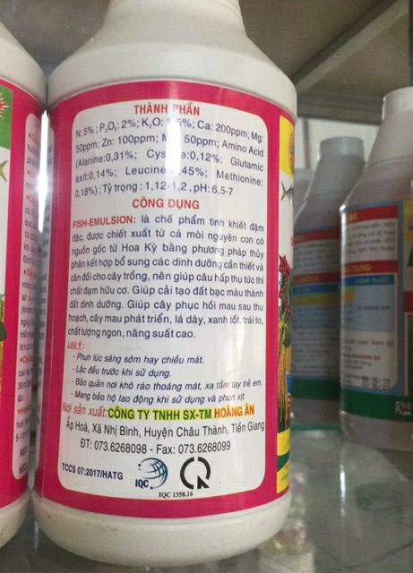 phân cá đậm đặc FISH EMULSION - CHAI 1LIT