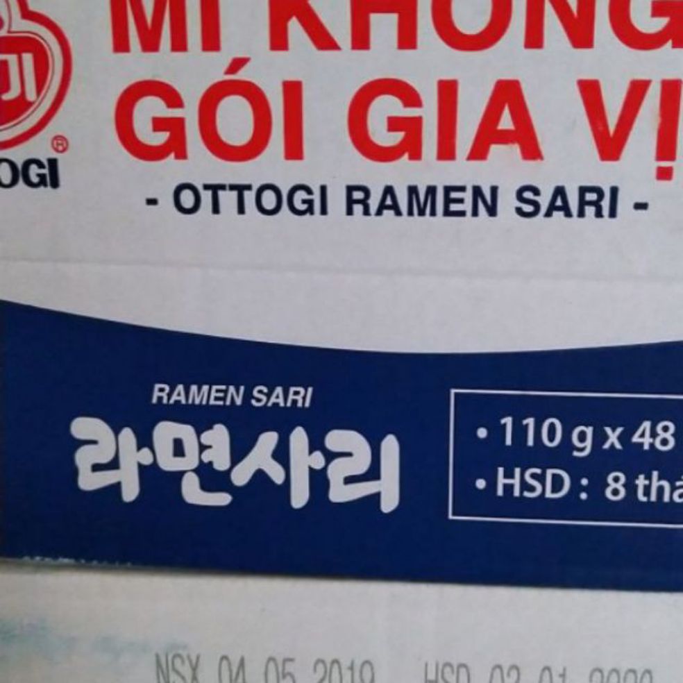 [HCM]Thùng mì không gói gia vị OTTOGI 110g(thùng 48 gói)