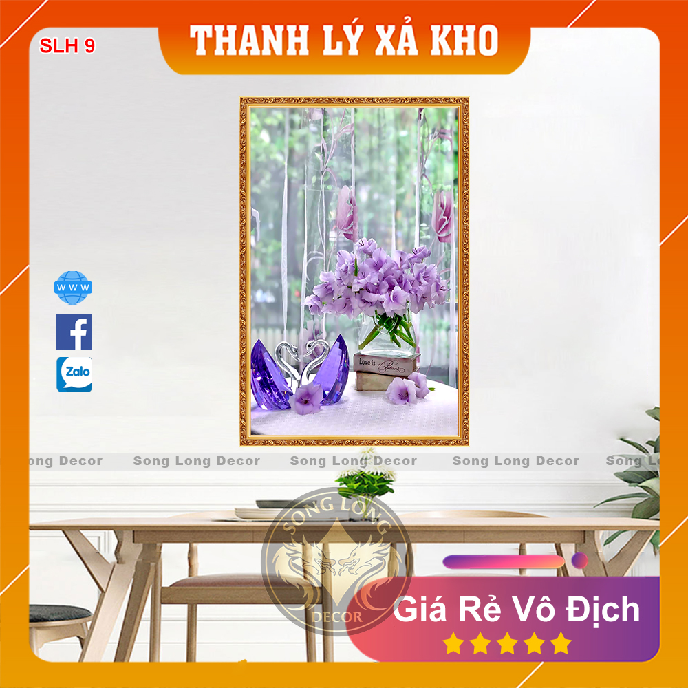 Tranh Dán Tường 3D Lọ Hoa Tự Cắm - SLH9- Trang Trí Nhà Cửa - Song Long Decor