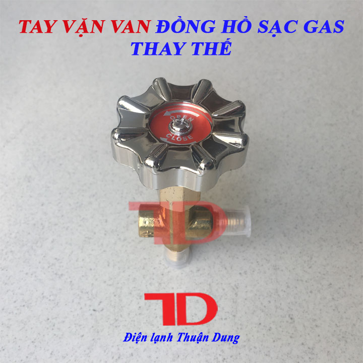 Tay vặn van đồng hồ sạc gas thay thế