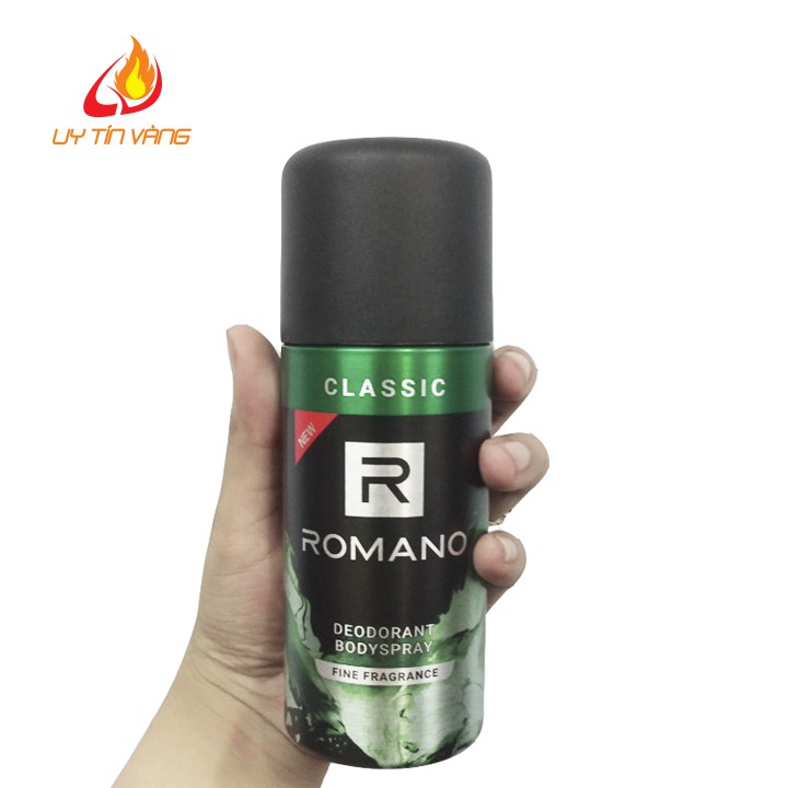[HCM]Xịt Khử Mùi Romano Classic 150ml
