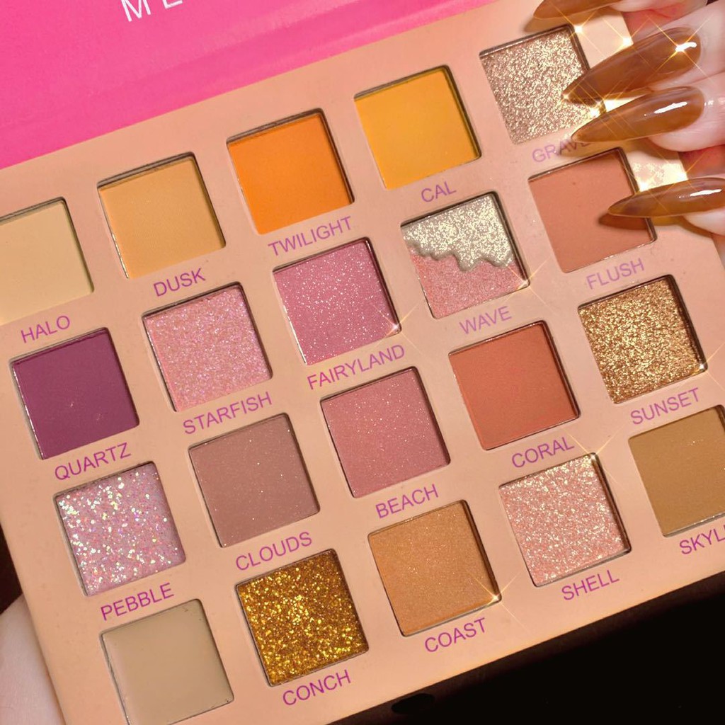 Bảng Phấn Mắt Nhũ Lì 20 Ô Mealea Sunset