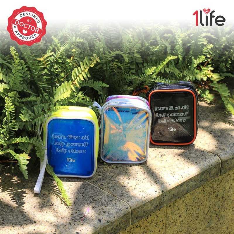 [FOLLOW1LIFE] TÚI SƠ CỨU HERO FRIST AID KID 1LIFE ( Đen Cam )