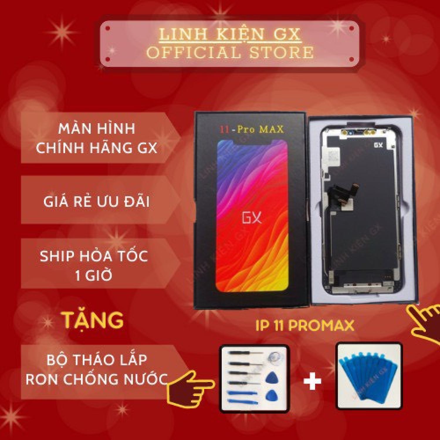 Màn hình GX chính hãng 11 Promax Oled thay thế 11 Pro max tốt ƞhất, giá rẻ ƞhất chất lượng như ZIN