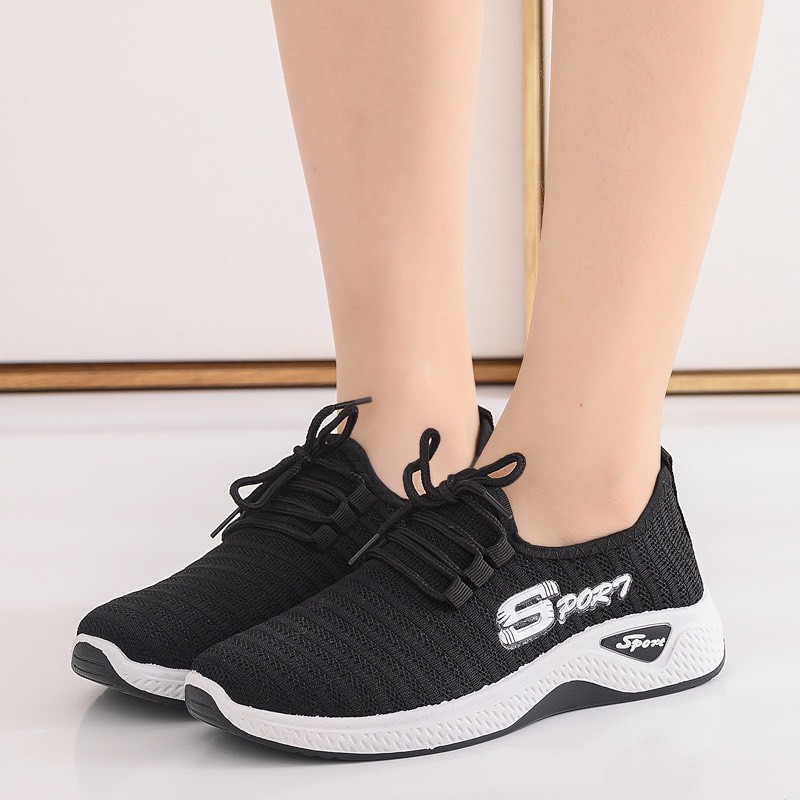 (CÓ 2 MÀU) Giày thể thao nữ - sport đế lượn cá tính