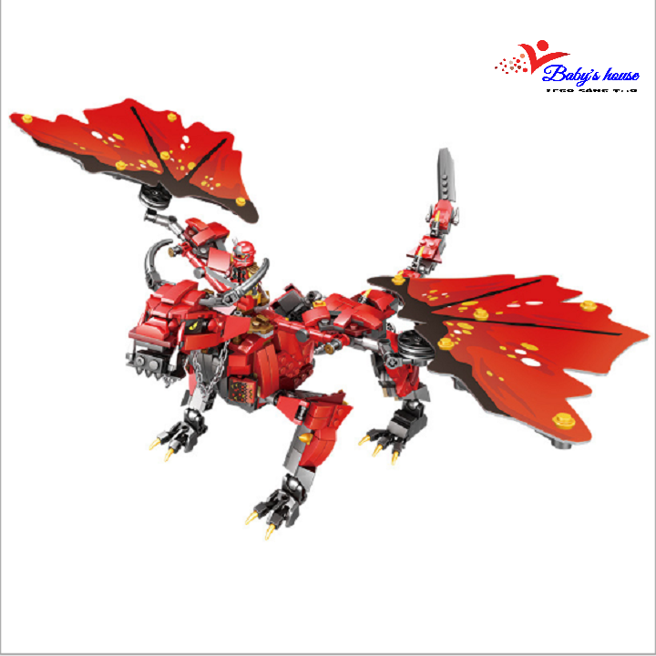 Bộ đồ chơi lắp ráp Ninja Phantom Flame Dragon red 76057