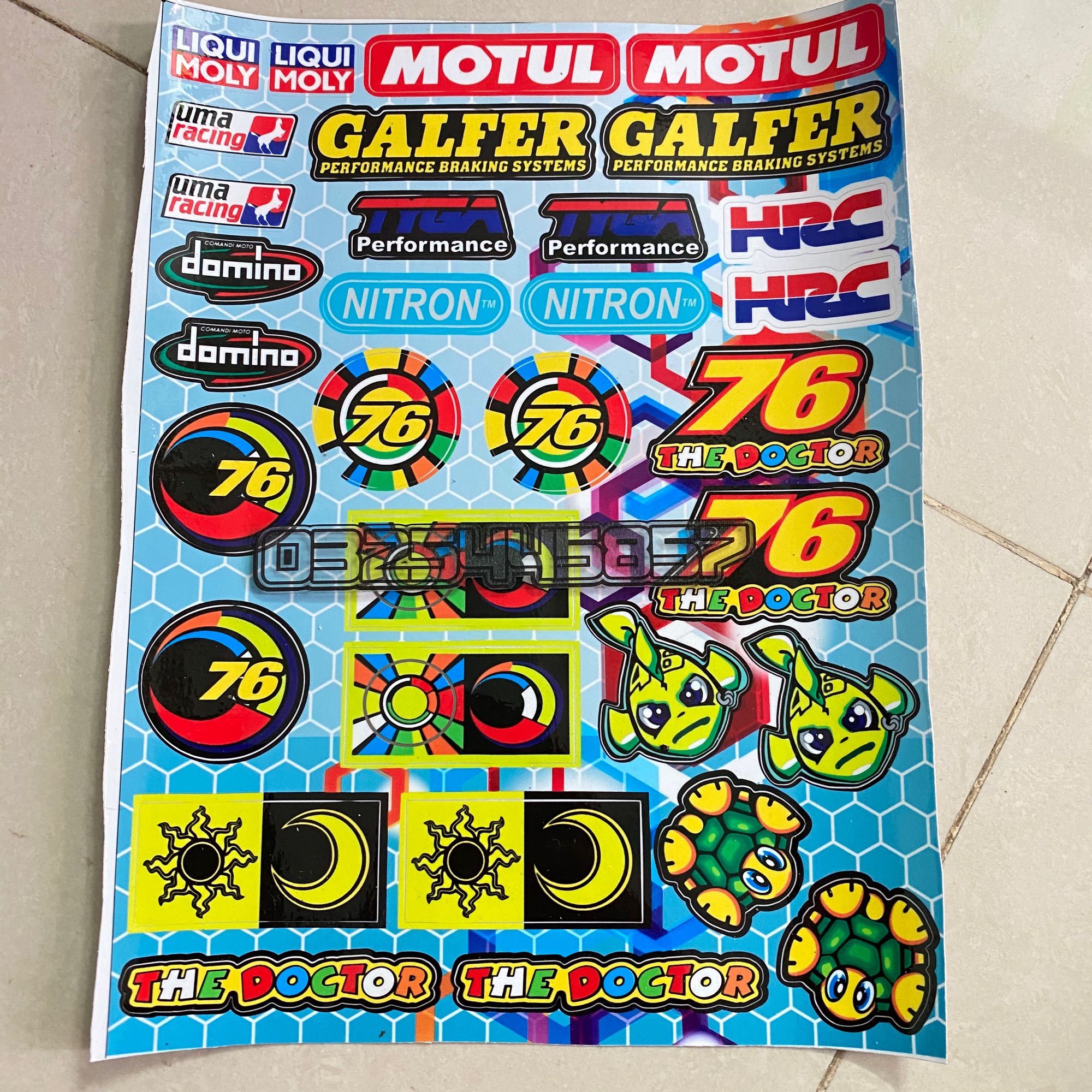 Logo sticker 76 dán trang trí xe máy