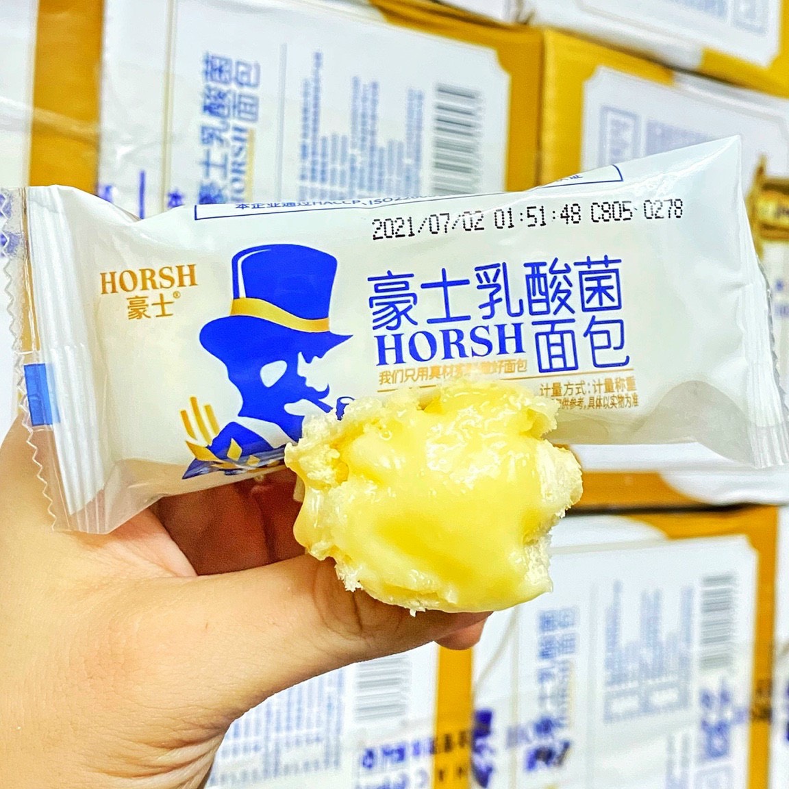 [Hoàn tiền 10%] Bánh sữa chua mềm ông già (  22 bánh ) MÃ MTXD01