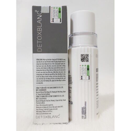 (Mẫu mới) Mặt nạ detox blanc thải độc da số 1 ( cam kết chính hãng)