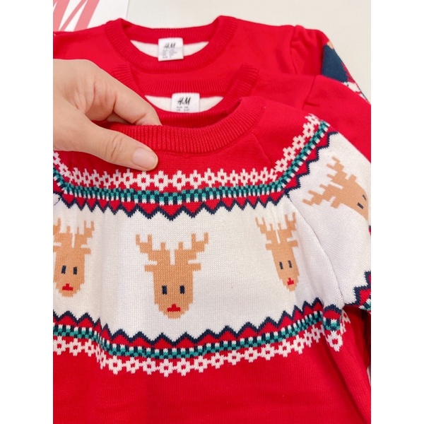 Áo len giáng sinh HM cho bé 1-7y