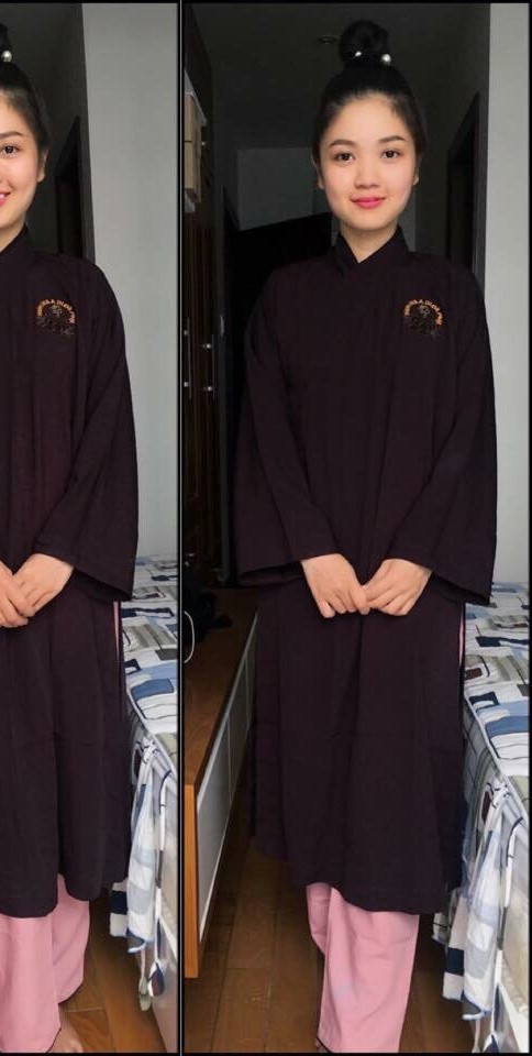 Áo tràng phật tử chất Silk