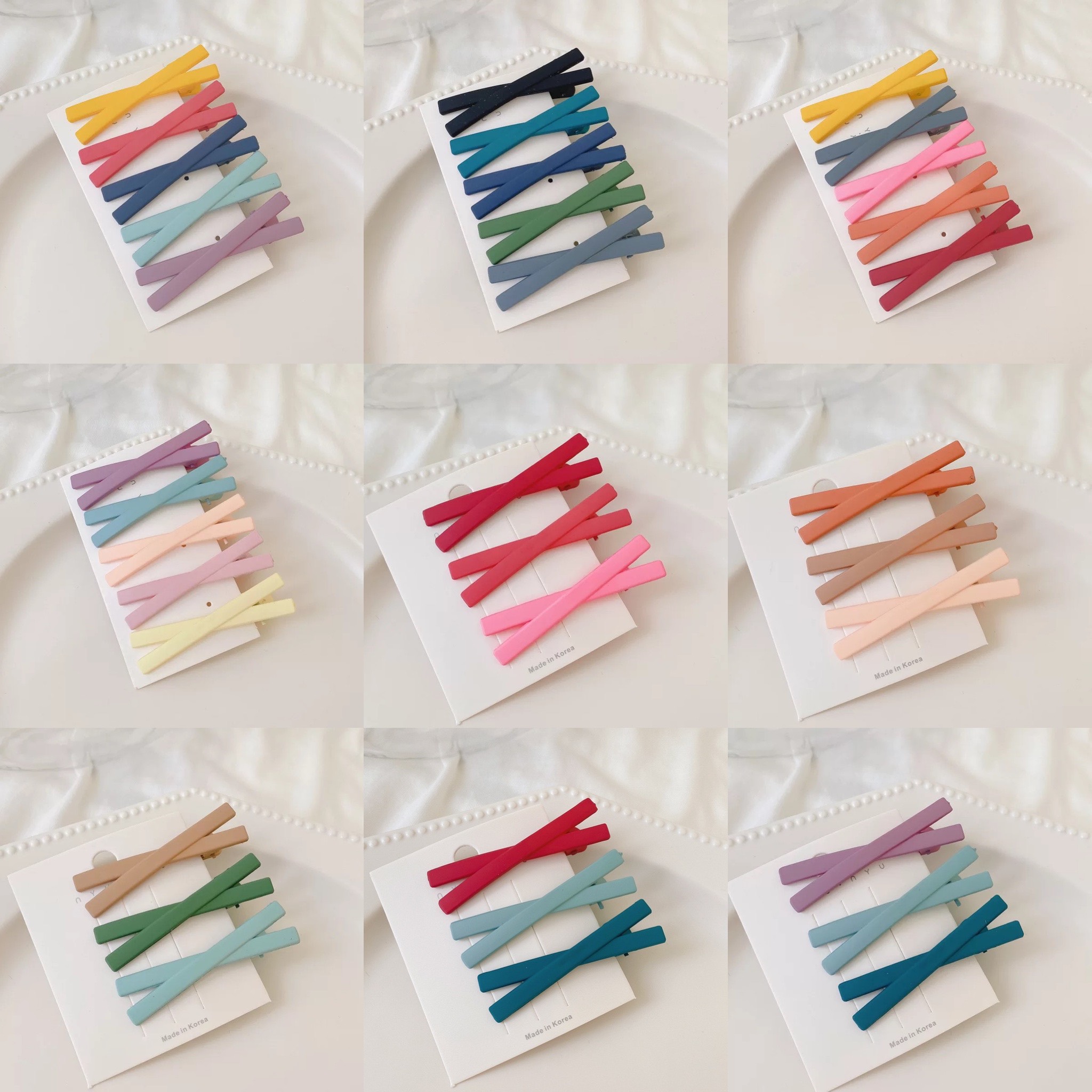 [HCM]Combo 10 kẹp tóc nơ nhiều màu Pastel