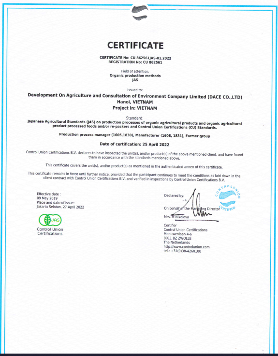 Tương Ớt hữu cơ - DACE đạt chuẩn USDA, JAS, EUR