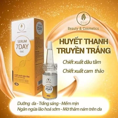 ( Hỗ Trợ Ship - Xả Hàng )  SERUM 7 DAY OLIC TRẮNG DA TRI THÂM TRI NÁM