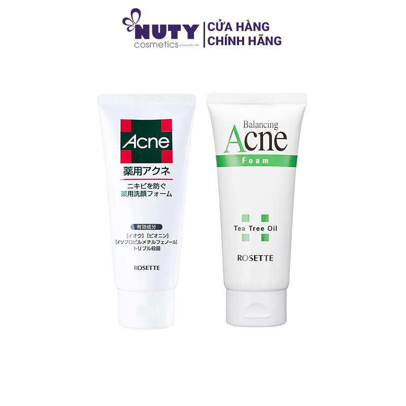 Sữa Rửa Mặt Tạo Bọt Dành Cho Da Mụn Rosette Acne Face Wash