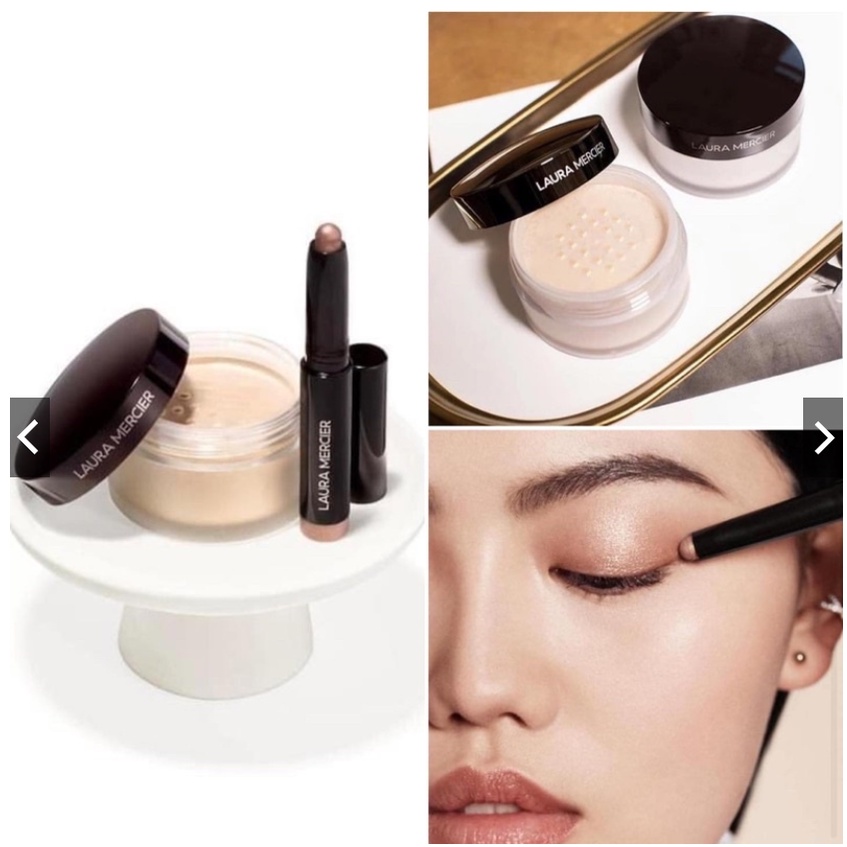 Set Phấn Phủ Nhũ Mắt Laura Mercier Sephora Translucent Loose Setting Powder Size Mini