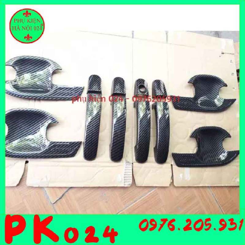 Bộ Ốp Tay Hõm Cửa Vân Cacbon Chống Trầy Xước Cho Ô Tô Ranger 2016-2020
