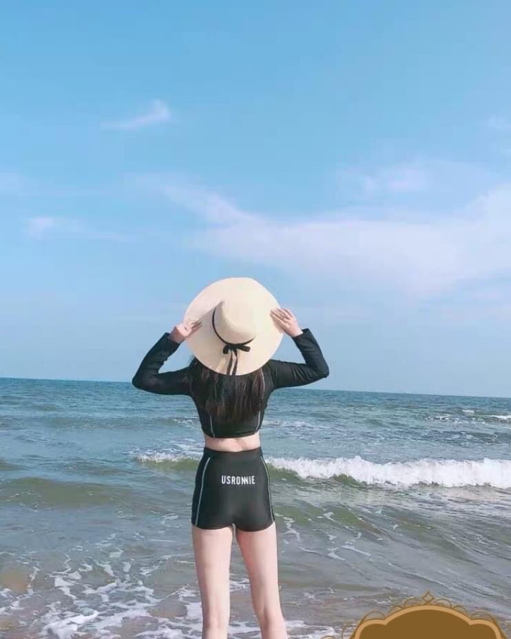[Kèm ảnh feedback khách] Bikini 2 mảnh đen năng động