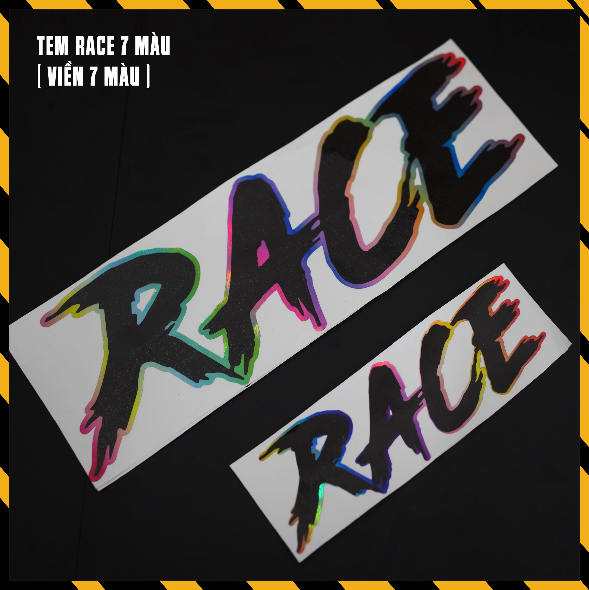 [1 Chiếc] Tem Race 7 Màu Viền Đen Mẫu Mới Nhất | DVT-RACE7MAU | Team ...