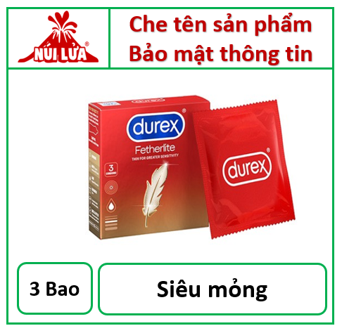 Bao cao su siêu mỏng durex fetherlite hộp nhỏ 3 cái