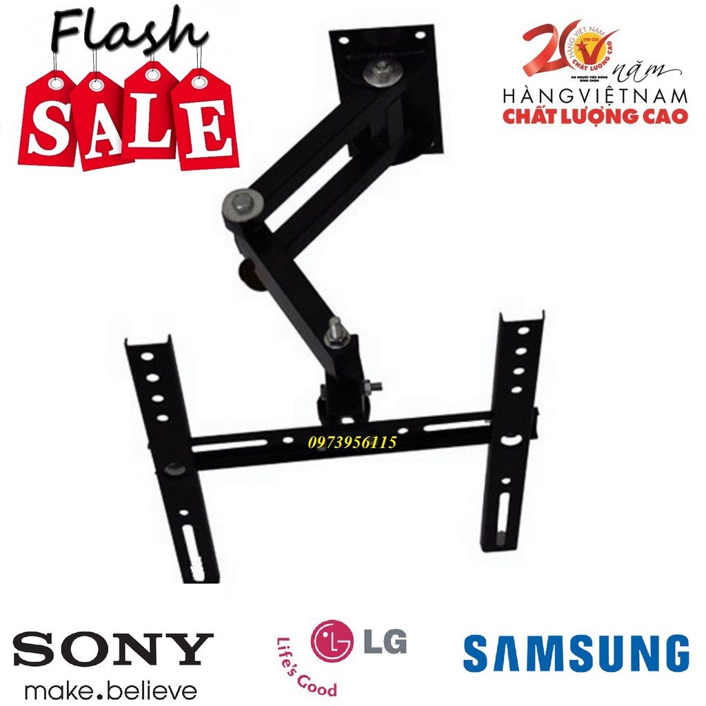 Giá treo tivi 32-55 inch góc xoay 2 thanh đòn  bảo hành 12 tháng