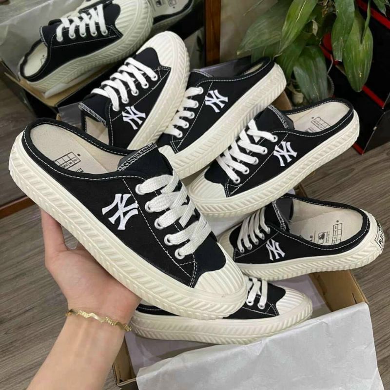 Giày Sục Ny Đạp Gót , Sục Thể Thao Mlb 4 Cm ( Xả Hàng)