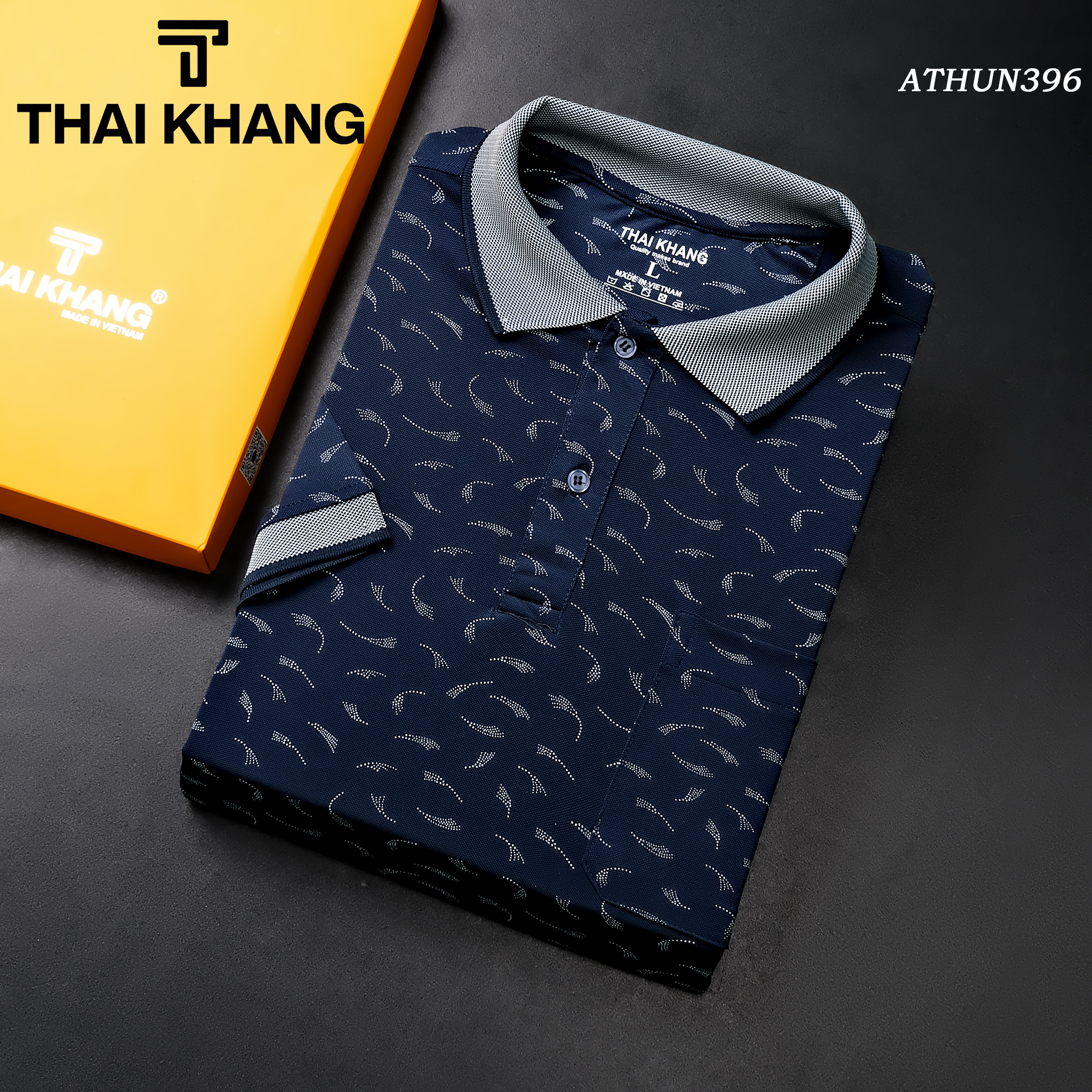 Áo thun nam trung niên thái khang vải cá sấu cvc co dãn athun39