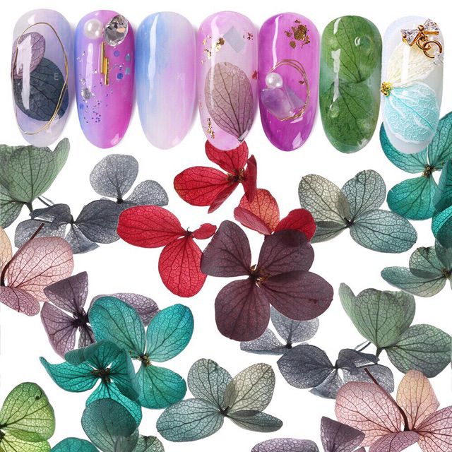 [NNail] hoa lụa khô ẩn gel