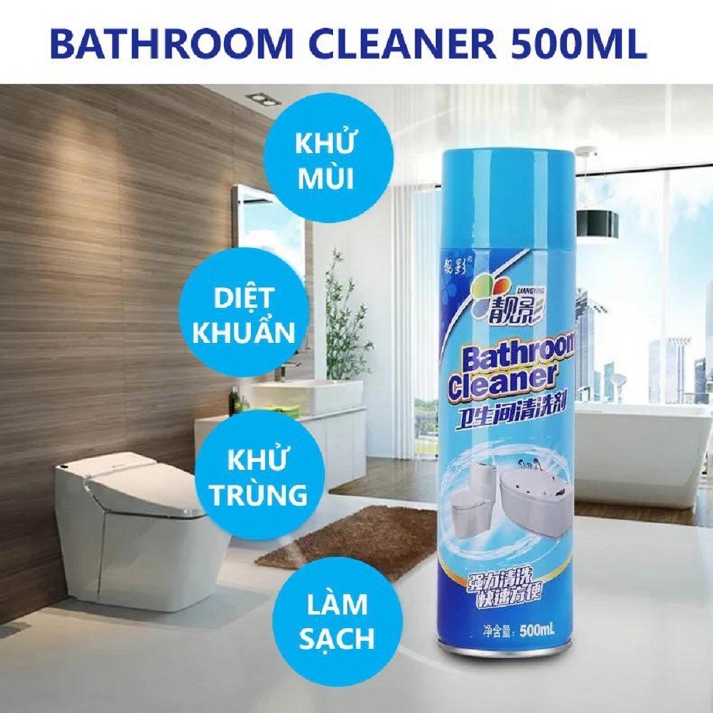 Bình xịt vệ sinh nhà tắm - Chai xịt tẩy rửa nhà tắm - Xịt tẩy rửa tường sàn thiết bị nhà tắm nhà vệ sinh tiện lợi - Chai xịt tẩy rửa đa năng