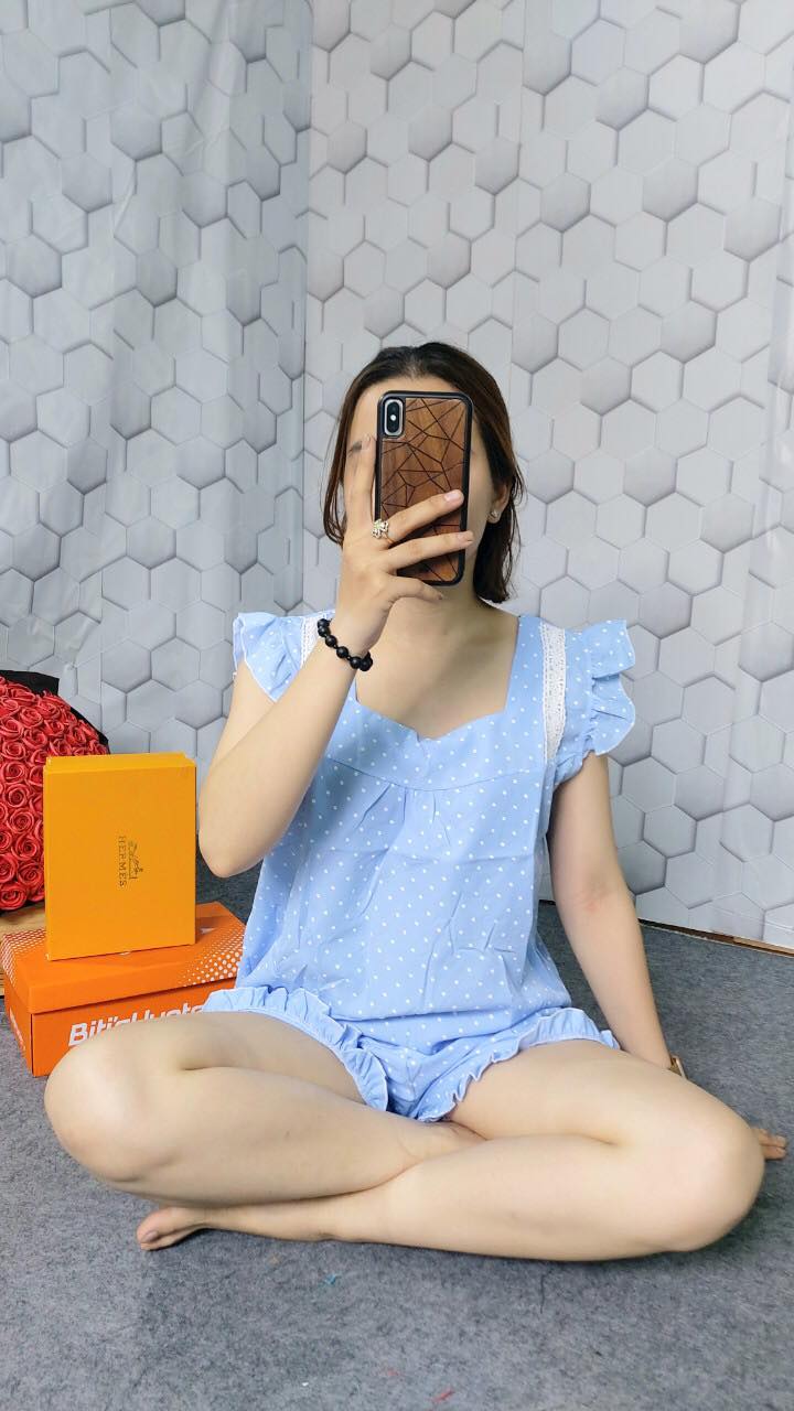 Sét bộ đùi chấm bi phối bèo / Bộ ngủ mặc nhà siêu rẻ