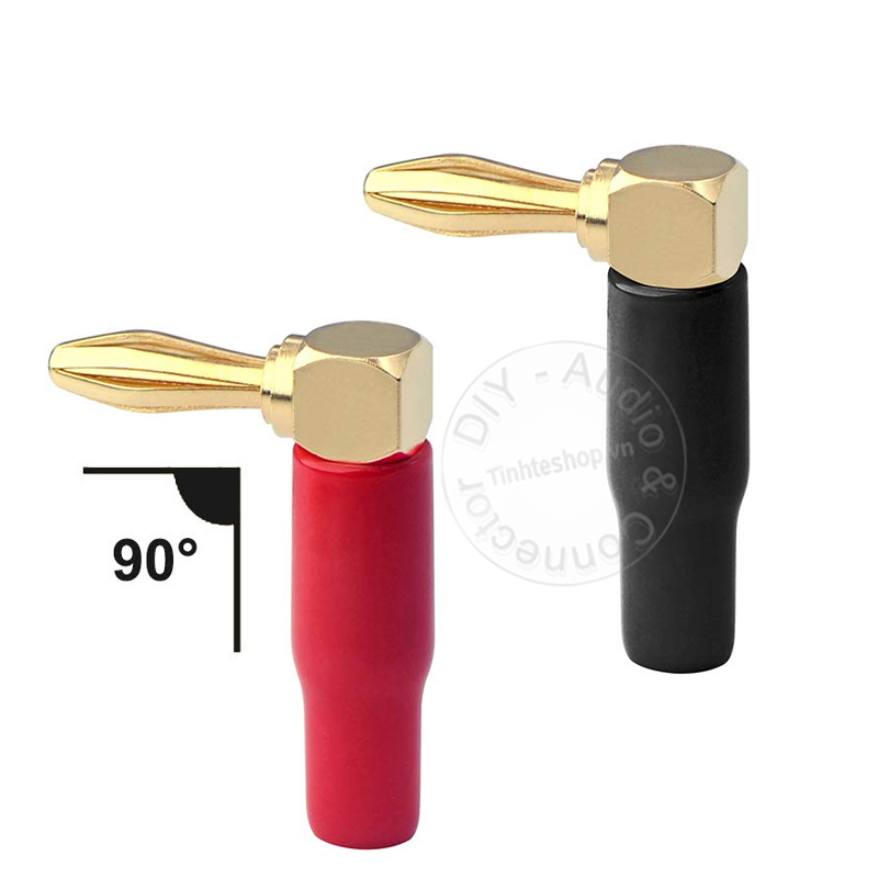 Jack bắp chuối bẻ góc 4 chiếc cắm cho Loa Âm ly