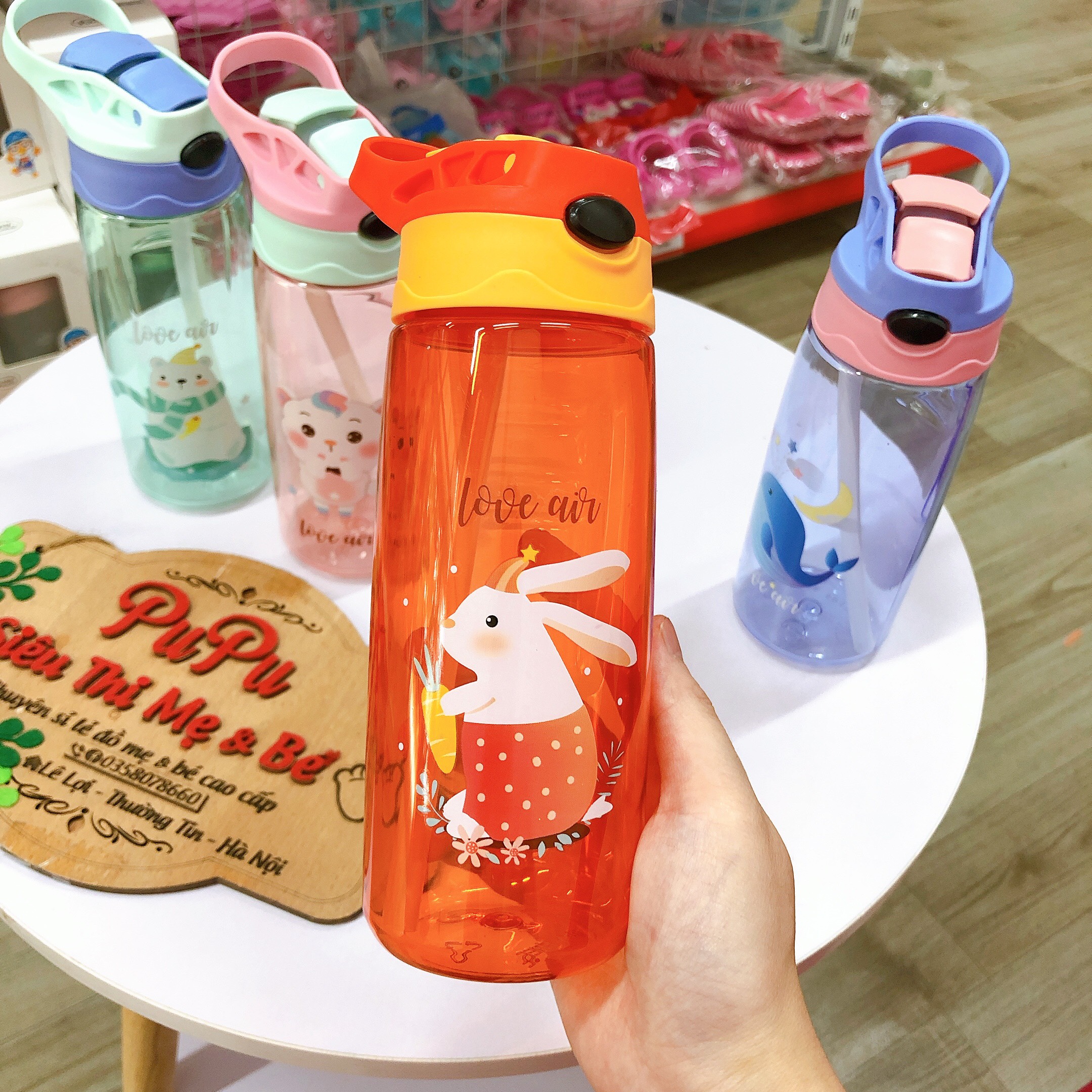[FREE SHIP] Bình Nước Có Ống Hút Cao Cấp Cho Trẻ Em