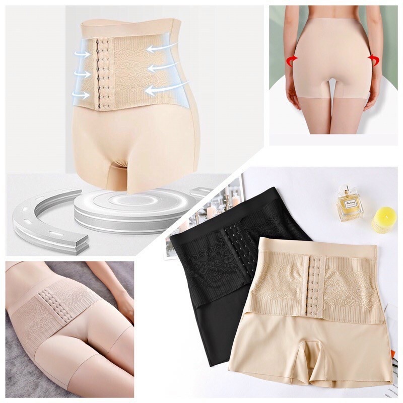 Quần gen nịt bụng su đúc cạp cao co giãn nâng mông thon gọn