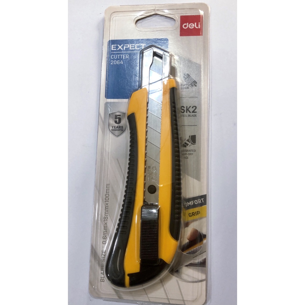 DAO RỌC GIẤY DELI 2064 ( TỰ ĐỘNG KHÓA LƯỠI )