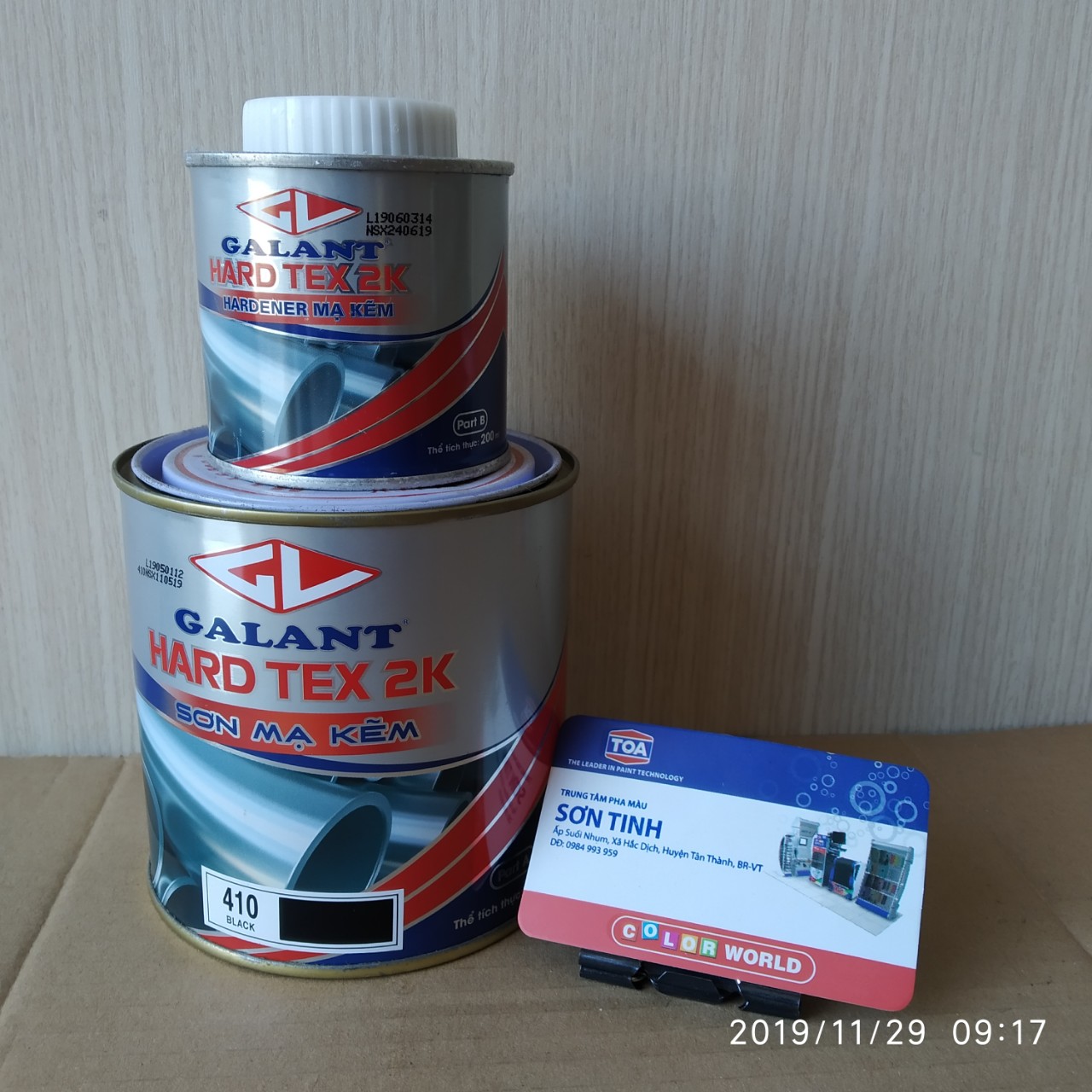 SƠN SẮT MẠ KẼM KHÔNG CẦN LÓT GALANT MÀU ĐEN BÓNG 410 HARD TEX 2K - Loại 800ml