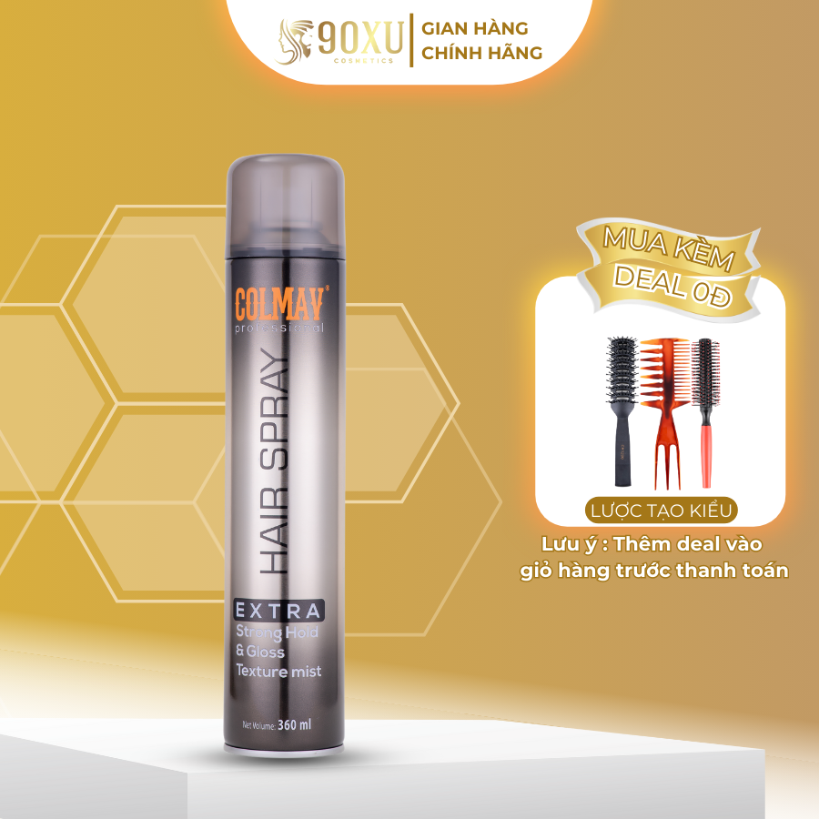 Gôm Xịt Giữ Nếp Tóc Colmav Hair Spray – Giữ Nếp Hoàn Hảo, Tạo Phồng Tự Nhiên, Không Gây Bết Tóc