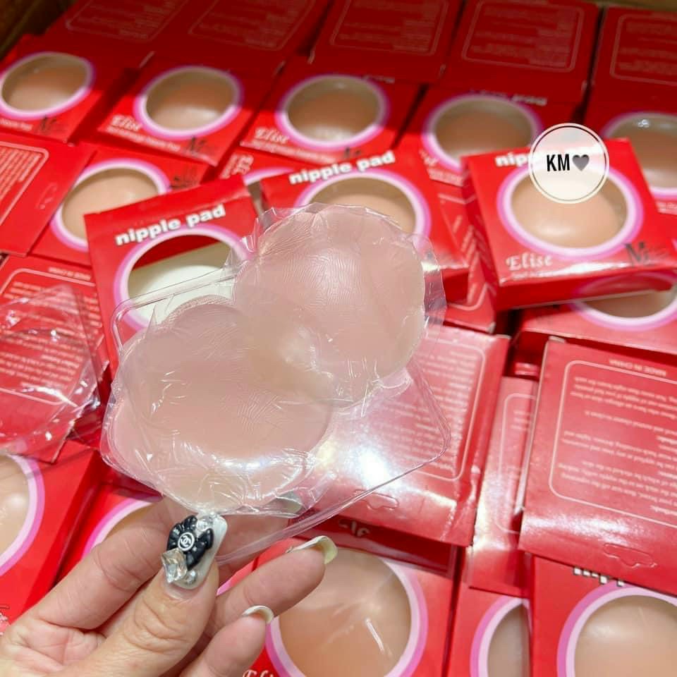 Hộp 2 miếng dán ti silicon, miếng dán đầu ti kích thước 6,5cm