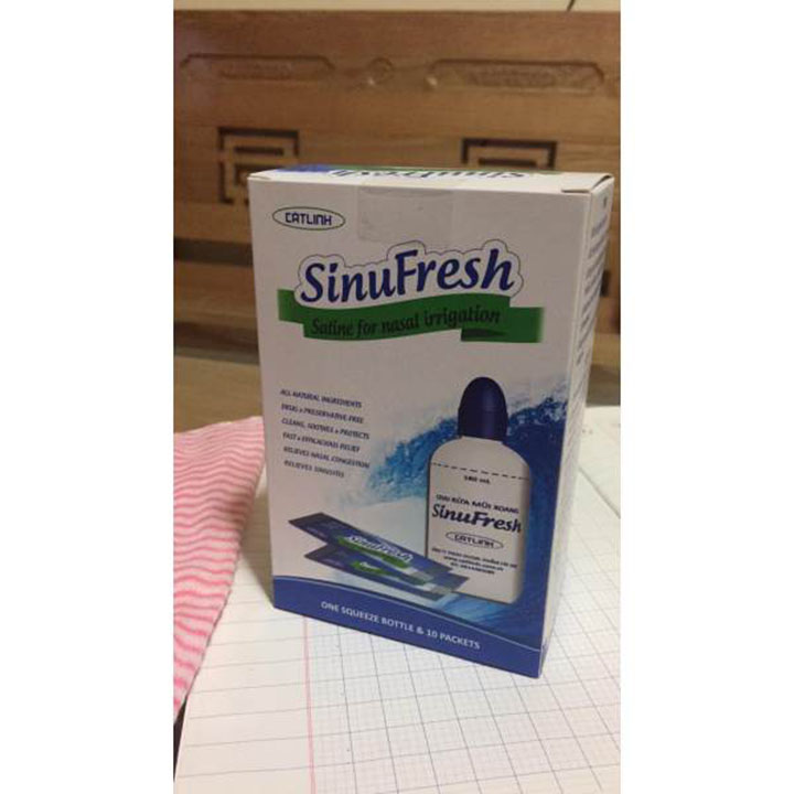 BÌNH RỬA MŨI SINUFRESH-TẶNG KÈM 30 GÓI MUỐI