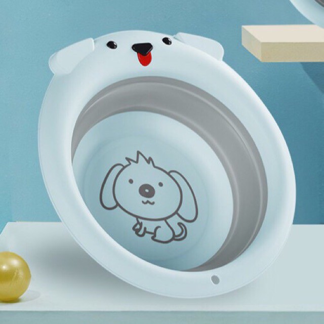 Chậu rửa mặt gấp gọn hình cún cho bé
