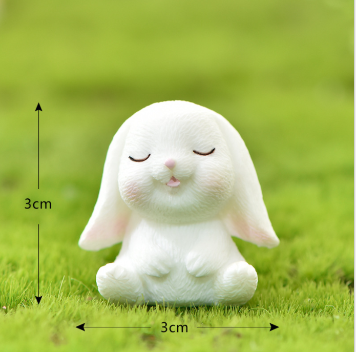 TT14 - Mô hình GIA ĐÌNH THỎ 01 trang trí tiểu cảnh sen đá xương rồng cây để bàn