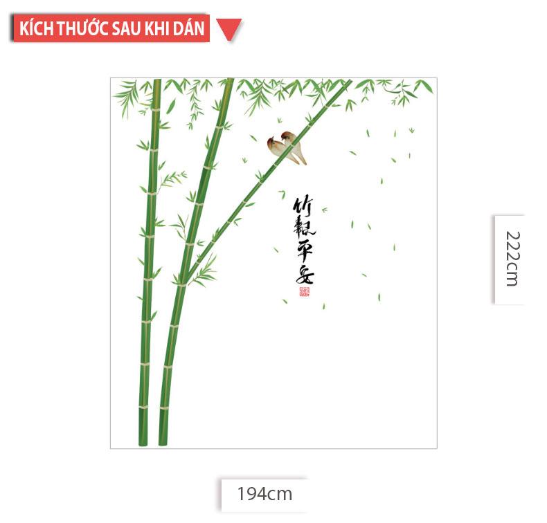 Sk2008 high bamboo dust wall decal mural sticker