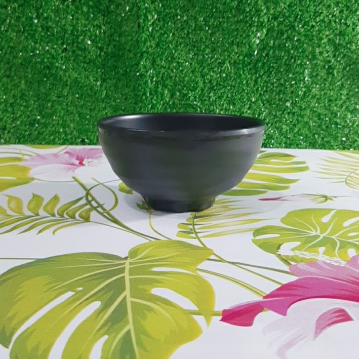 [HCM]Chén cơm nhựa Melamine kiểu đen Nhám cao cấp (CO15N)