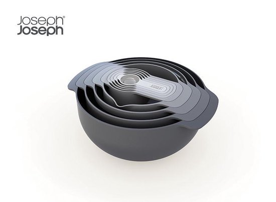 Set âu, rổ, đong Joseph Joseph 98468 Nest 9 Plus - Tonal Grey
